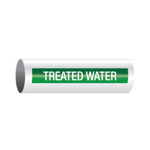 WORKWEAR, SAFETY & CORPORATE CLOTHING SPECIALISTS - 50x400mm - Self Adhesive Pipe Markers - Pkt of 10 - Treated Water