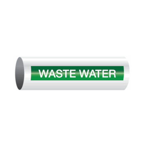 WORKWEAR, SAFETY & CORPORATE CLOTHING SPECIALISTS - 50x400mm - Self Adhesive Pipe Markers - Pkt of 10 - Waste Water