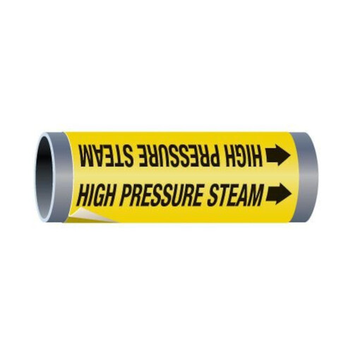 WORKWEAR, SAFETY & CORPORATE CLOTHING SPECIALISTS - 50x400mm - Self Adhesive Pipe Markers - Pkt of 10 - High Pressure Steam