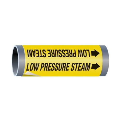 WORKWEAR, SAFETY & CORPORATE CLOTHING SPECIALISTS - 50x400mm - Self Adhesive Pipe Markers - Pkt of 10 - Low Pressure Steam