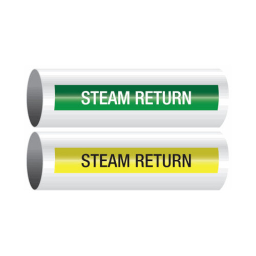 WORKWEAR, SAFETY & CORPORATE CLOTHING SPECIALISTS - 50x400mm - Self Adhesive Pipe Markers - Pkt of 10 - Steam