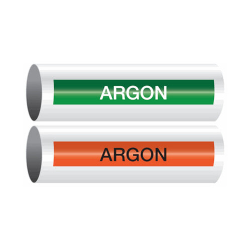 WORKWEAR, SAFETY & CORPORATE CLOTHING SPECIALISTS - 50x400mm - Self Adhesive Pipe Markers - Pkt of 10 - Argon