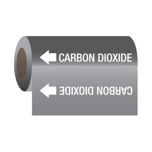 WORKWEAR, SAFETY & CORPORATE CLOTHING SPECIALISTS - 50x400mm - Self Adhesive Pipe Markers - Pkt of 10 - Carbon Dioxide