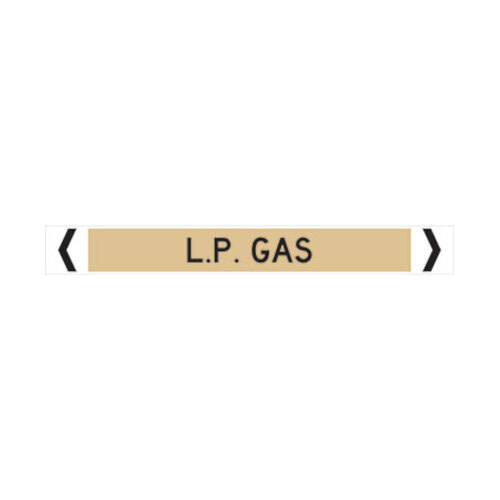 WORKWEAR, SAFETY & CORPORATE CLOTHING SPECIALISTS - 50x400mm - Self Adhesive Pipe Markers - Pkt of 10 - L.P. Gas