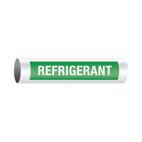 WORKWEAR, SAFETY & CORPORATE CLOTHING SPECIALISTS - 50x400mm - Self Adhesive Pipe Markers - Pkt of 10 - Refrigerant