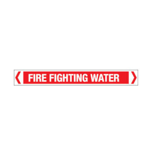 WORKWEAR, SAFETY & CORPORATE CLOTHING SPECIALISTS - 50x400mm - Self Adhesive Pipe Markers - Pkt of 10 - Fire Fighting Water