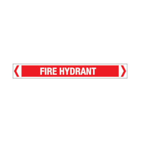 WORKWEAR, SAFETY & CORPORATE CLOTHING SPECIALISTS - 50x400mm - Self Adhesive Pipe Markers - Pkt of 10 - Fire Hydrant