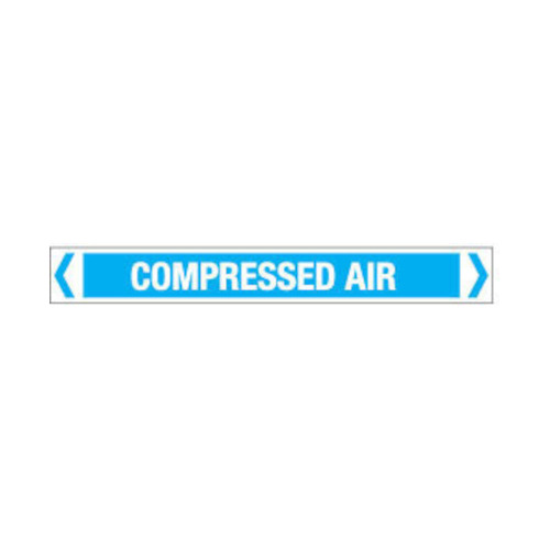 WORKWEAR, SAFETY & CORPORATE CLOTHING SPECIALISTS - 50x400mm - Self Adhesive Pipe Markers - Pkt of 10 - Compressed Air