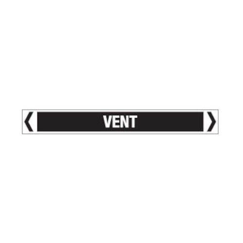 WORKWEAR, SAFETY & CORPORATE CLOTHING SPECIALISTS - 50x400mm - Self Adhesive Pipe Markers - Pkt of 10 - Vent