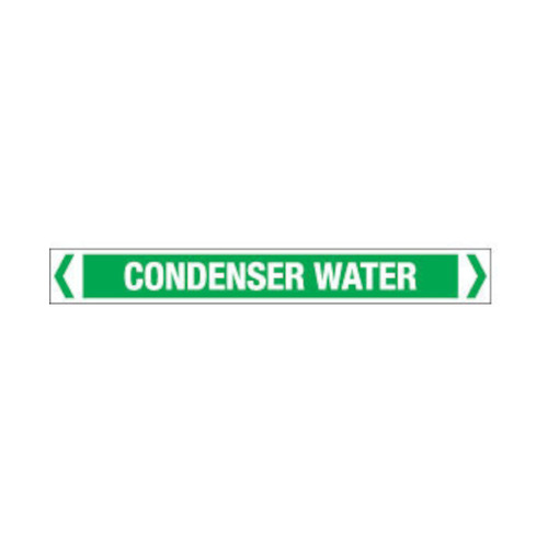 WORKWEAR, SAFETY & CORPORATE CLOTHING SPECIALISTS - 50x400mm - Self Adhesive Pipe Markers - Pkt of 10 - Condenser Water