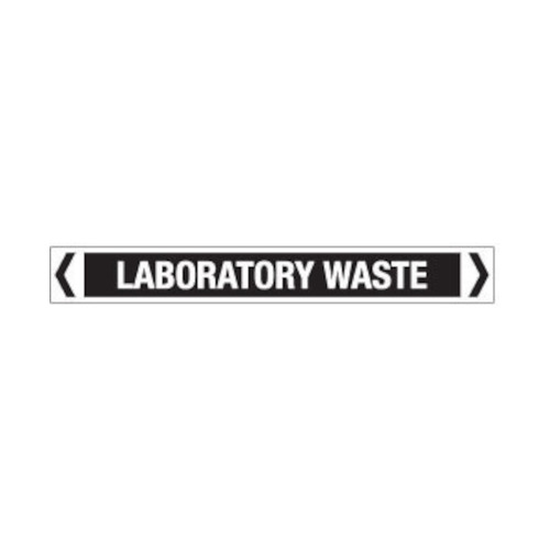 WORKWEAR, SAFETY & CORPORATE CLOTHING SPECIALISTS - 50x400mm - Self Adhesive Pipe Markers - Pkt of 10 - Laboratory Waste