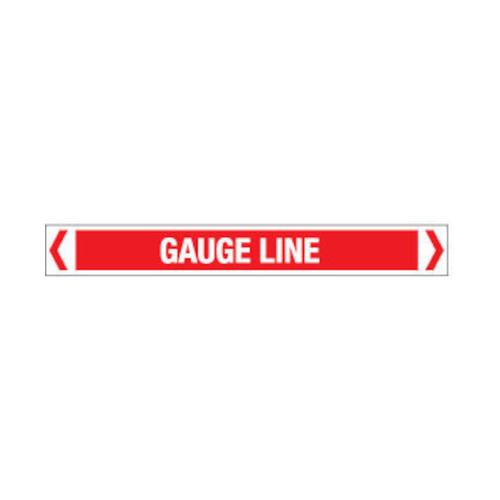 WORKWEAR, SAFETY & CORPORATE CLOTHING SPECIALISTS - 50x400mm - Self Adhesive Pipe Markers - Pkt of 10 - Gauge Line