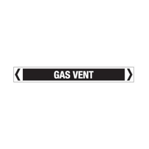 WORKWEAR, SAFETY & CORPORATE CLOTHING SPECIALISTS - 50x400mm - Self Adhesive Pipe Markers - Pkt of 10 - Gas Vent