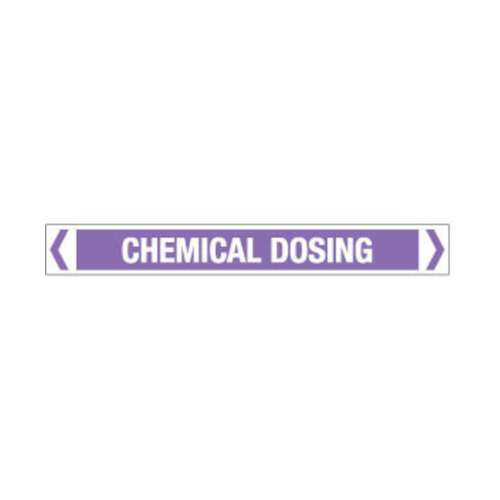 WORKWEAR, SAFETY & CORPORATE CLOTHING SPECIALISTS - 50x400mm - Self Adhesive Pipe Markers - Pkt of 10 - Chemical Dosing