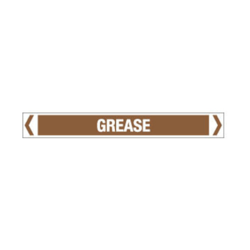 WORKWEAR, SAFETY & CORPORATE CLOTHING SPECIALISTS - 50x400mm - Self Adhesive Pipe Markers - Pkt of 10 - Grease