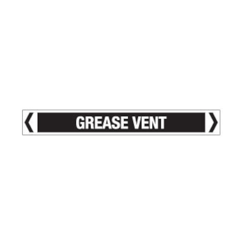 WORKWEAR, SAFETY & CORPORATE CLOTHING SPECIALISTS - 50x400mm - Self Adhesive Pipe Markers - Pkt of 10 - Grease Vent