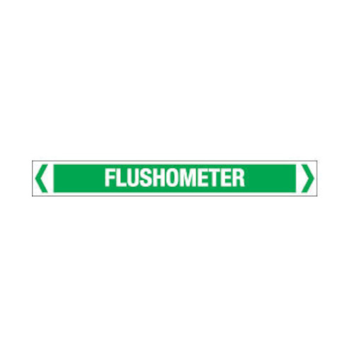 WORKWEAR, SAFETY & CORPORATE CLOTHING SPECIALISTS - 50x400mm - Self Adhesive Pipe Markers - Pkt of 10 - Flushometer