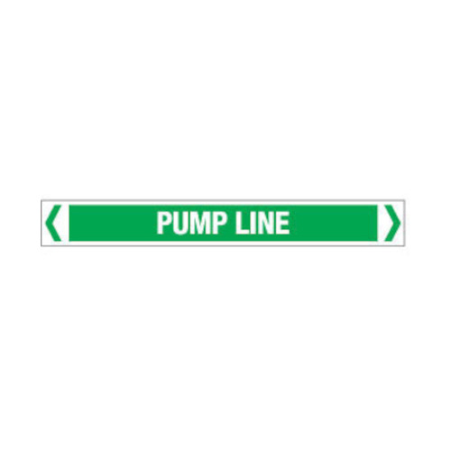 WORKWEAR, SAFETY & CORPORATE CLOTHING SPECIALISTS - 50x400mm - Self Adhesive Pipe Markers - Pkt of 10 - Pump Line