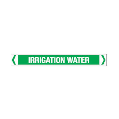 WORKWEAR, SAFETY & CORPORATE CLOTHING SPECIALISTS - 50x400mm - Self Adhesive Pipe Markers - Pkt of 10 - Irrigation Water