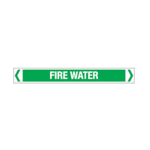 WORKWEAR, SAFETY & CORPORATE CLOTHING SPECIALISTS - 50x400mm - Self Adhesive Pipe Markers - Pkt of 10 -  Fire Water