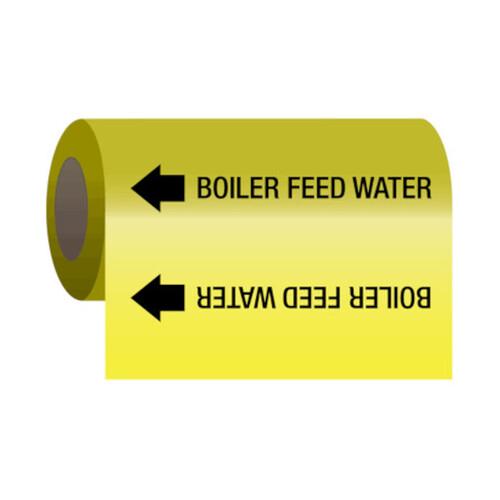 WORKWEAR, SAFETY & CORPORATE CLOTHING SPECIALISTS - 30x380mm - Self Adhesive Pipe Markers - Pkt of 10 - Boiler Feed Water