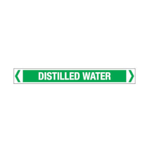 WORKWEAR, SAFETY & CORPORATE CLOTHING SPECIALISTS - 30x380mm - Self Adhesive Pipe Markers - Pkt of 10 - Distilled Water