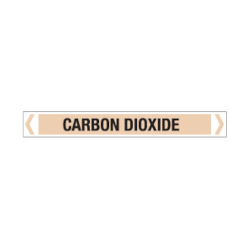 WORKWEAR, SAFETY & CORPORATE CLOTHING SPECIALISTS - 30x380mm - Self Adhesive Pipe Markers - Pkt of 10 - Carbon Dioxide