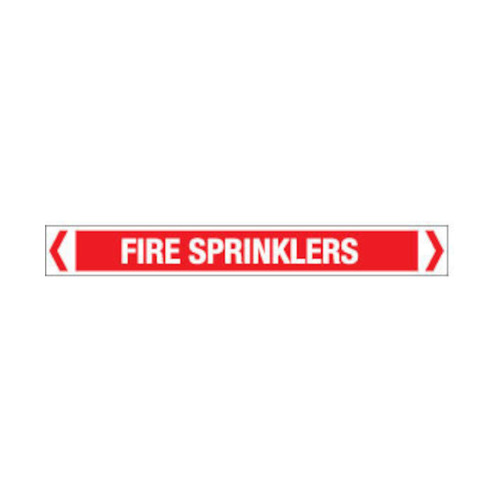 WORKWEAR, SAFETY & CORPORATE CLOTHING SPECIALISTS - 30x380mm - Self Adhesive Pipe Markers - Pkt of 10 - Fire Sprinklers