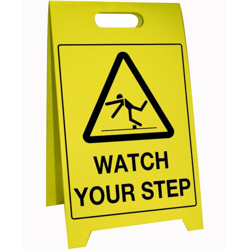 WORKWEAR, SAFETY & CORPORATE CLOTHING SPECIALISTS 500x300mm - Corflute Sign Stands - Watch Your Step