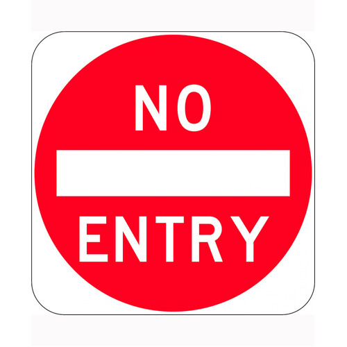 WORKWEAR, SAFETY & CORPORATE CLOTHING SPECIALISTS 750x750mm - Aluminium Class 1 - No Entry with Symbol