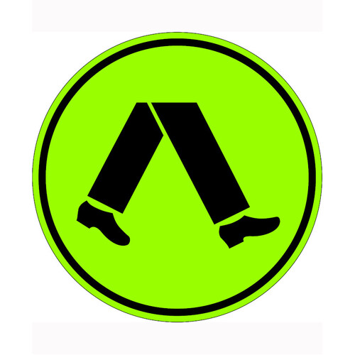 WORKWEAR, SAFETY & CORPORATE CLOTHING SPECIALISTS 600mm dia. - Aluminium, Class 1 - Pedestrians Symbol