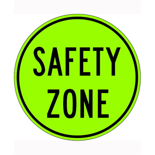 WORKWEAR, SAFETY & CORPORATE CLOTHING SPECIALISTS 600mm Diam - Class 1 - Aluminium - Safety Zone