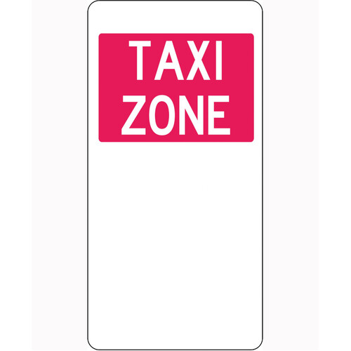 WORKWEAR, SAFETY & CORPORATE CLOTHING SPECIALISTS - 225x450mm - Aluminium - Taxi Zone