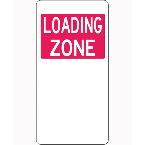 WORKWEAR, SAFETY & CORPORATE CLOTHING SPECIALISTS 225x450mm - Aluminium -Loading Zone (Right Arrow)-Black-225x450mm