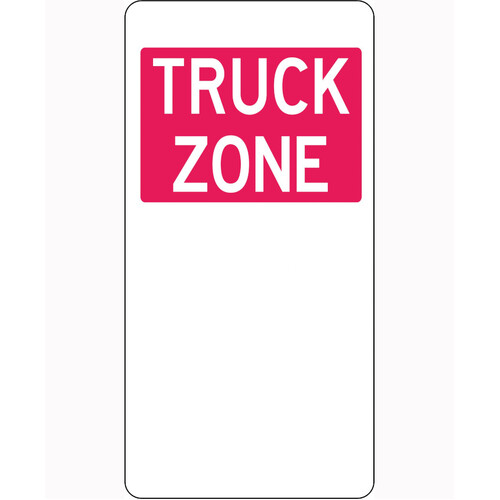 WORKWEAR, SAFETY & CORPORATE CLOTHING SPECIALISTS 225x450mm - Aluminium -Truck Zone (Double Arrow)-Black-225x450mm