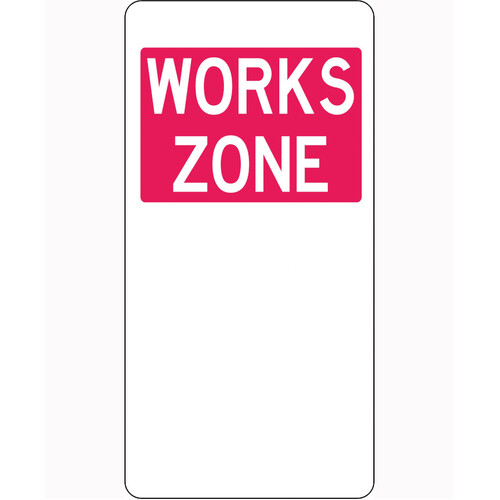 WORKWEAR, SAFETY & CORPORATE CLOTHING SPECIALISTS - 225x450mm - Aluminium -Works Zone