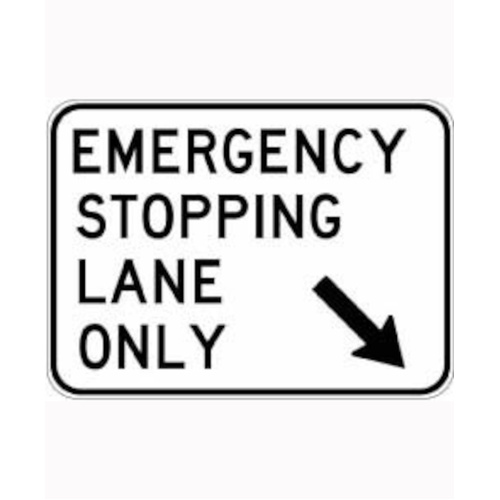 WORKWEAR, SAFETY & CORPORATE CLOTHING SPECIALISTS 1500x1100mm - Class 1 - Aluminium - Emergency Stopping Lane Only (Right)