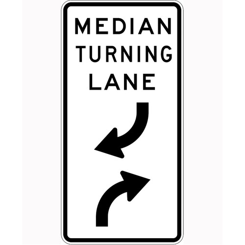 WORKWEAR, SAFETY & CORPORATE CLOTHING SPECIALISTS - 900x1800mm - Class 1 - Aluminium - Median Turning Lane