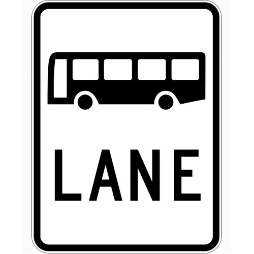 WORKWEAR, SAFETY & CORPORATE CLOTHING SPECIALISTS - 900x1200mm - Class 1 -Aluminium - Bus Lane