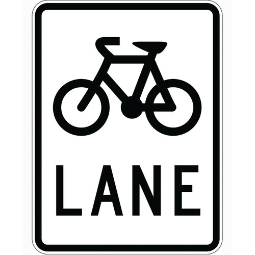 WORKWEAR, SAFETY & CORPORATE CLOTHING SPECIALISTS - 900x1200mm - Class 1 -Aluminium - Bicycle Lane