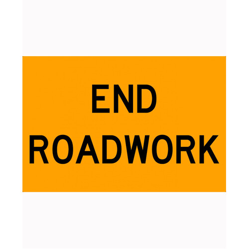 WORKWEAR, SAFETY & CORPORATE CLOTHING SPECIALISTS 900x600mm - Metal - Class 1 Reflective - End Roadwork