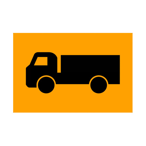 WORKWEAR, SAFETY & CORPORATE CLOTHING SPECIALISTS - 900x600mm - Metal - Class 1 Reflective - Truck Picto