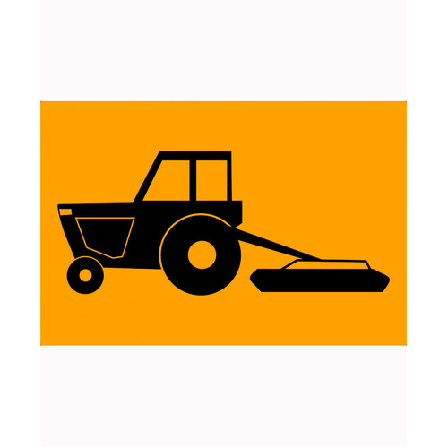 WORKWEAR, SAFETY & CORPORATE CLOTHING SPECIALISTS - 900x600mm - Class 1 - Metal - Mowing Picto