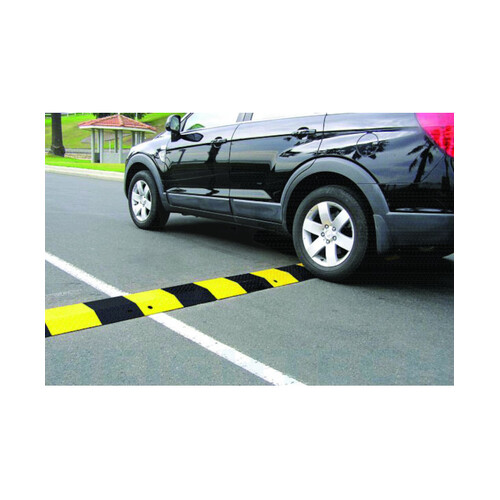 WORKWEAR, SAFETY & CORPORATE CLOTHING SPECIALISTS - 1 Metre Black/Yellow Body Module - Slo-Motion Standard Duty Steel Speed Humps