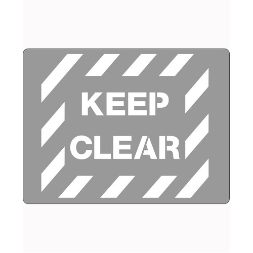 WORKWEAR, SAFETY & CORPORATE CLOTHING SPECIALISTS - 600x400mm - Poly Stencil - Keep Clear