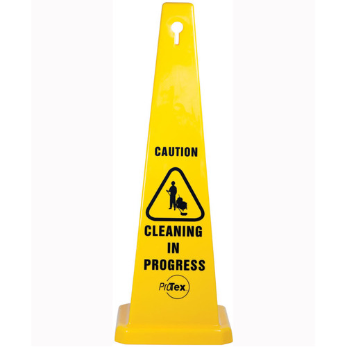 WORKWEAR, SAFETY & CORPORATE CLOTHING SPECIALISTS - 890mm Safety Cone - Caution Cleaning In Progress