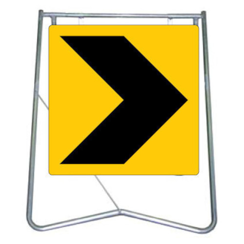 WORKWEAR, SAFETY & CORPORATE CLOTHING SPECIALISTS 600x600mm - Swing Stand and Sign - Chevron