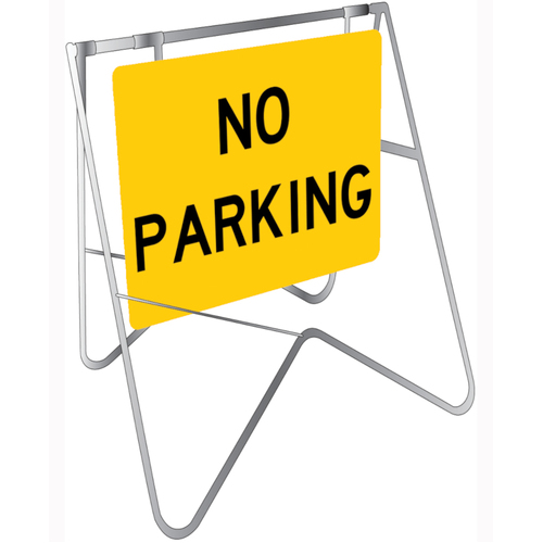 WORKWEAR, SAFETY & CORPORATE CLOTHING SPECIALISTS - 600x600mm - Class 1 - Swing Stand and Sign - No Parking