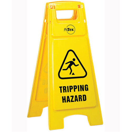 WORKWEAR, SAFETY & CORPORATE CLOTHING SPECIALISTS Premium Plastic Sign Stand - Double Sided - Tripping Hazard