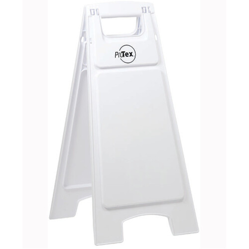 WORKWEAR, SAFETY & CORPORATE CLOTHING SPECIALISTS - Premium Plastic Sign Stand - Double Sided - Blank White